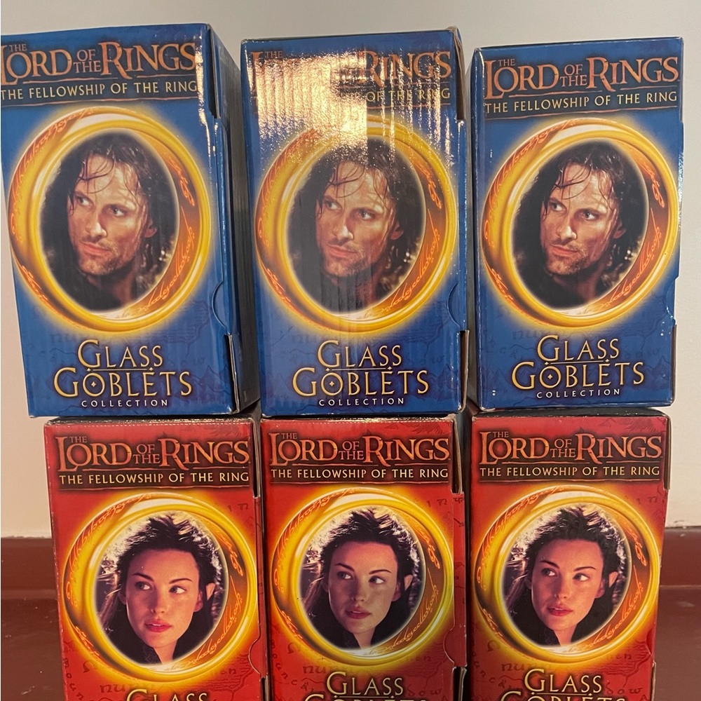 Vintage. Lord Of The Rings 6 Goblets